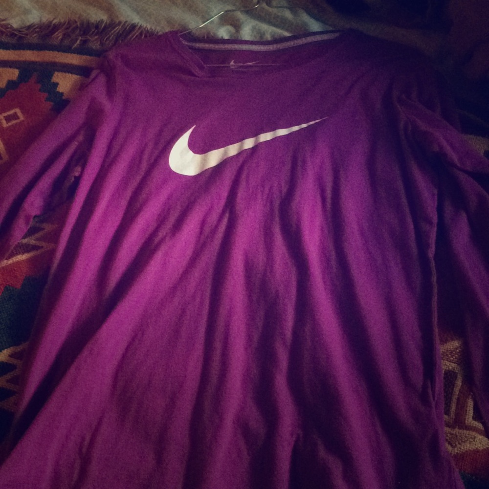 Purple nike long sleeve shirt